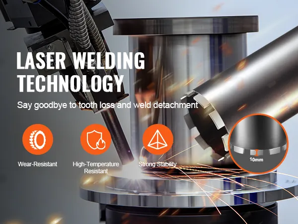 VEVOR core drill bit with laser welding technology, wear-resistant, high-temperature resistant, and strong stability.