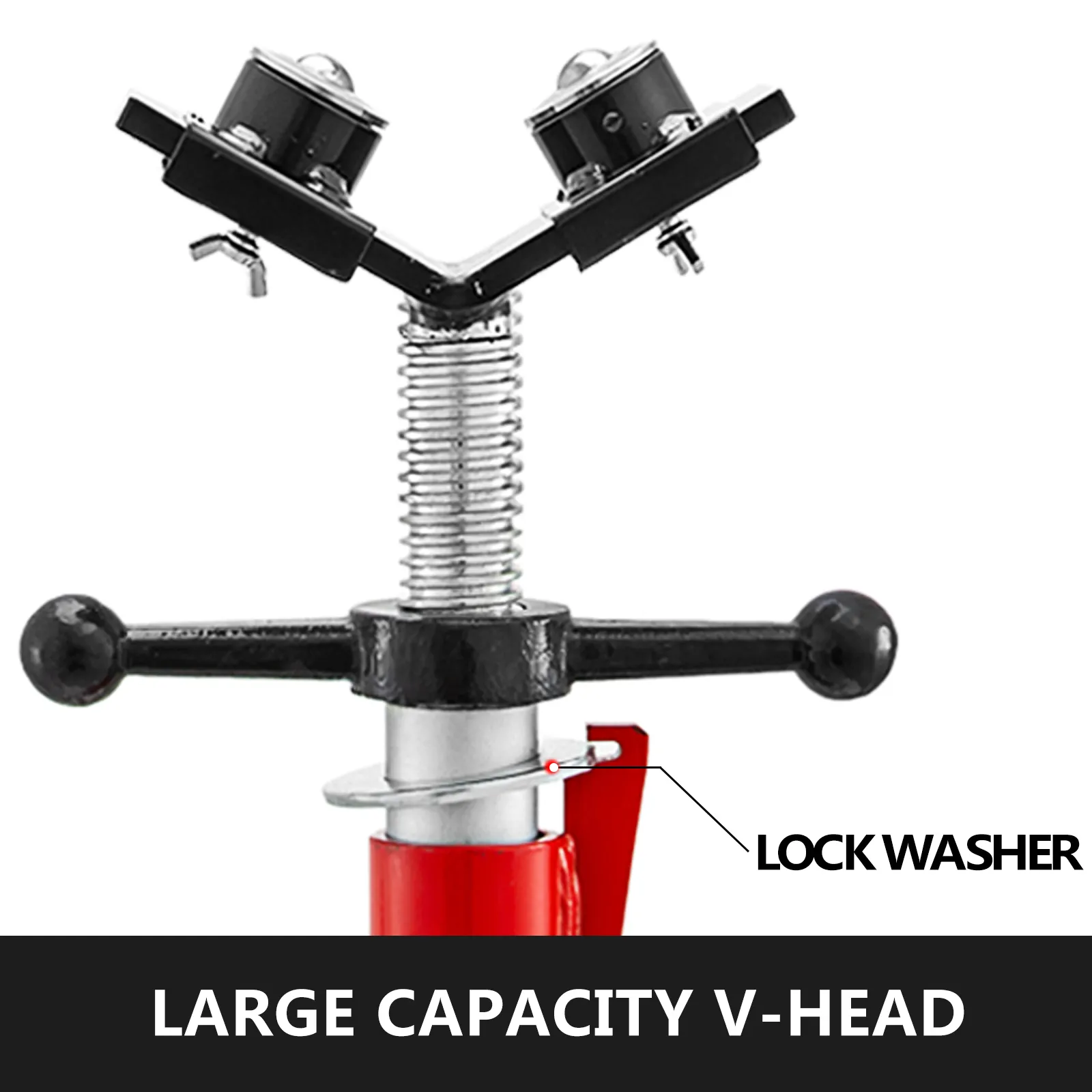 VEVOR pipe jack stand with large capacity v-head and lock washer.