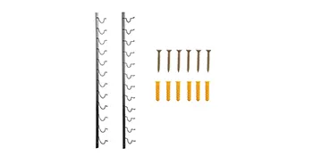 due portabottiglie da parete VEVOR con viti e tasselli in plastica.