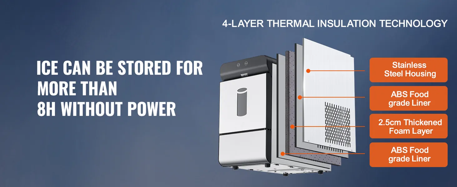 VEVOR Countertop Ice Maker, 37lbs in 24Hrs, Auto Self-Cleaning Portable ...