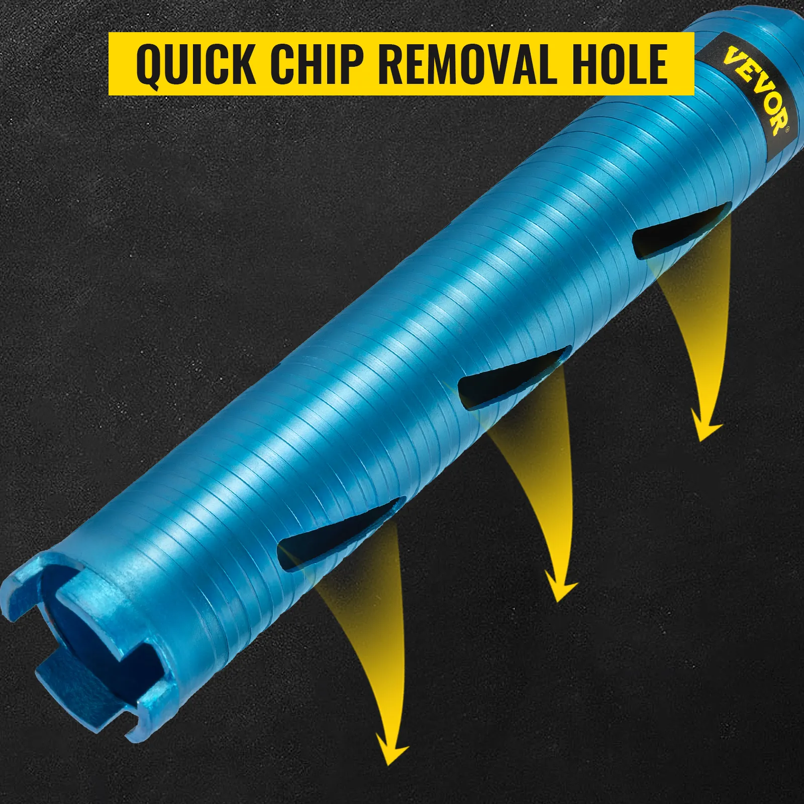 VEVOR kernboor met gaten voor spaanafvoer.