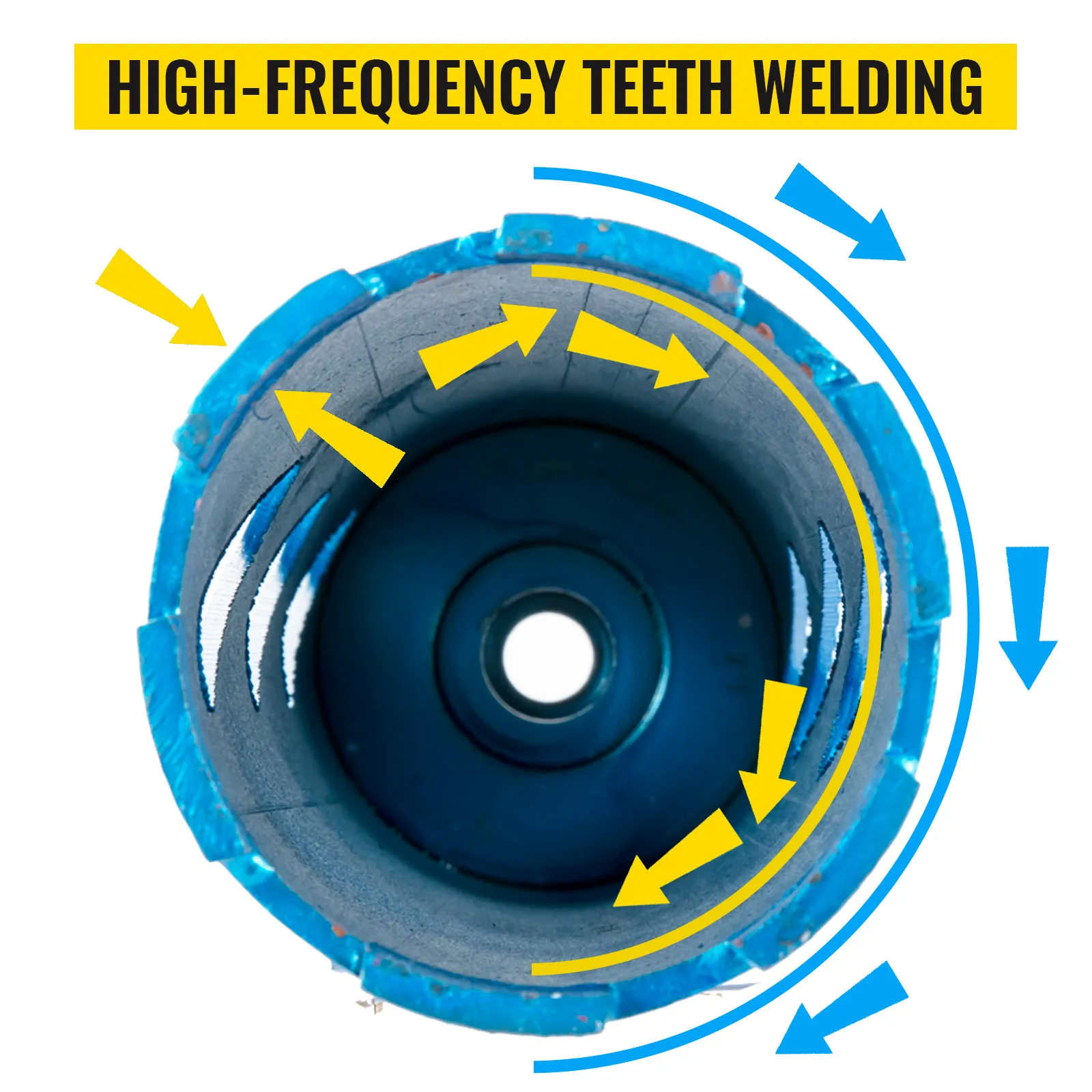 Punta diamantata VEVOR con tecnologia di saldatura dei denti ad alta frequenza.