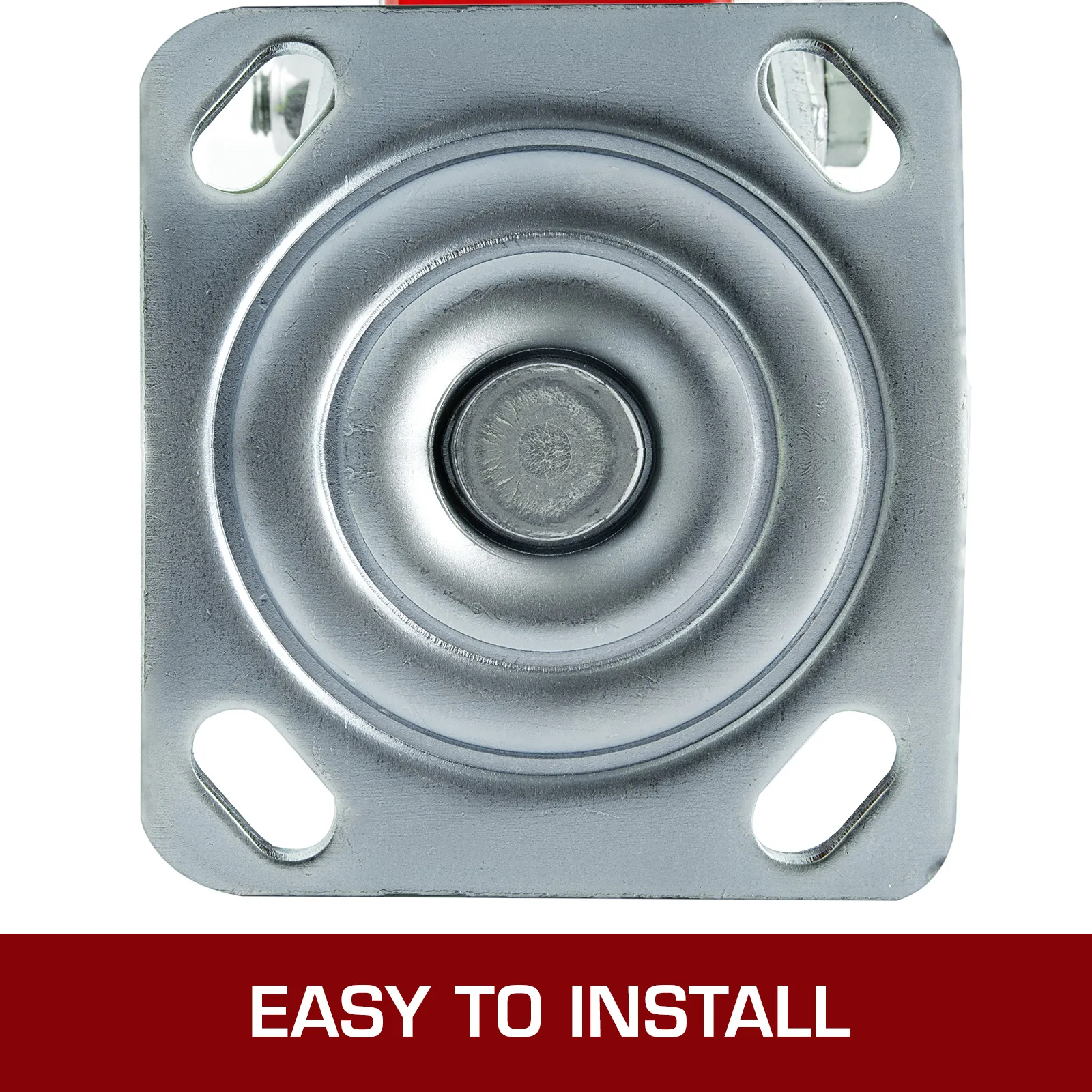 VEVOR caster wheel base, easy to install, four mounting holes.