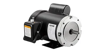 VEVOR electric motor in black with a control box and silver mounting plate.