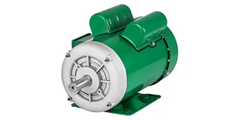 Motor eléctrico VEVOR verde y plateado con diseño cilíndrico y soporte de montaje.