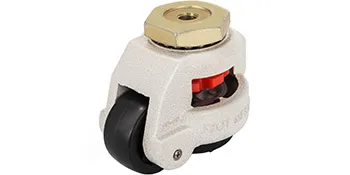 black VEVOR leveling casters with white housing and metal top.