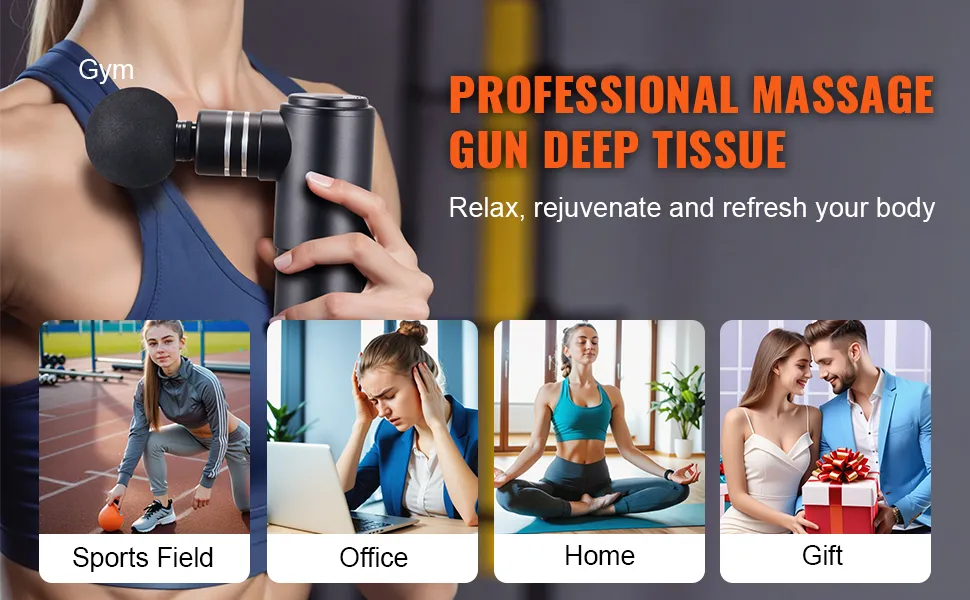 VEVOR-Massagepistole für Fitnessstudio, Sportplatz, Büro, Heimgebrauch und als Geschenk; entspannen und regenerieren.