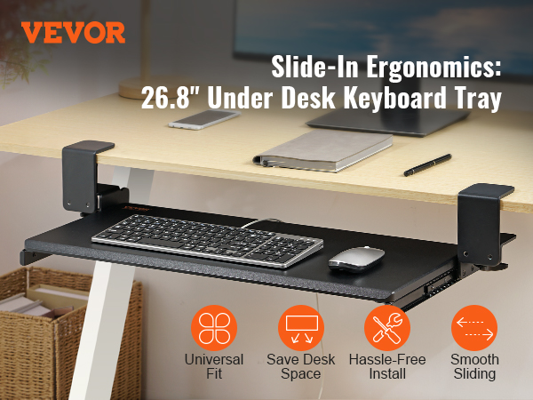 Amazon.com : KT1 Ergonomic Keyboard Tray Under Desk - Under