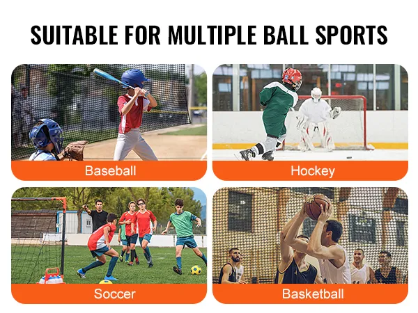 geschikt voor meerdere balsporten: honkbal, hockey, voetbal, basketbal. perfect voor het VEVOR golf oefennet.