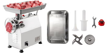 Hachoir à Viande électrique Juissiart 2500W - 3 Plaques (3/5/7 Mm), Accessoires Saucisse, Kibbeh, Biscuits - Moteur Cuivre, 2 Vitesses - 2