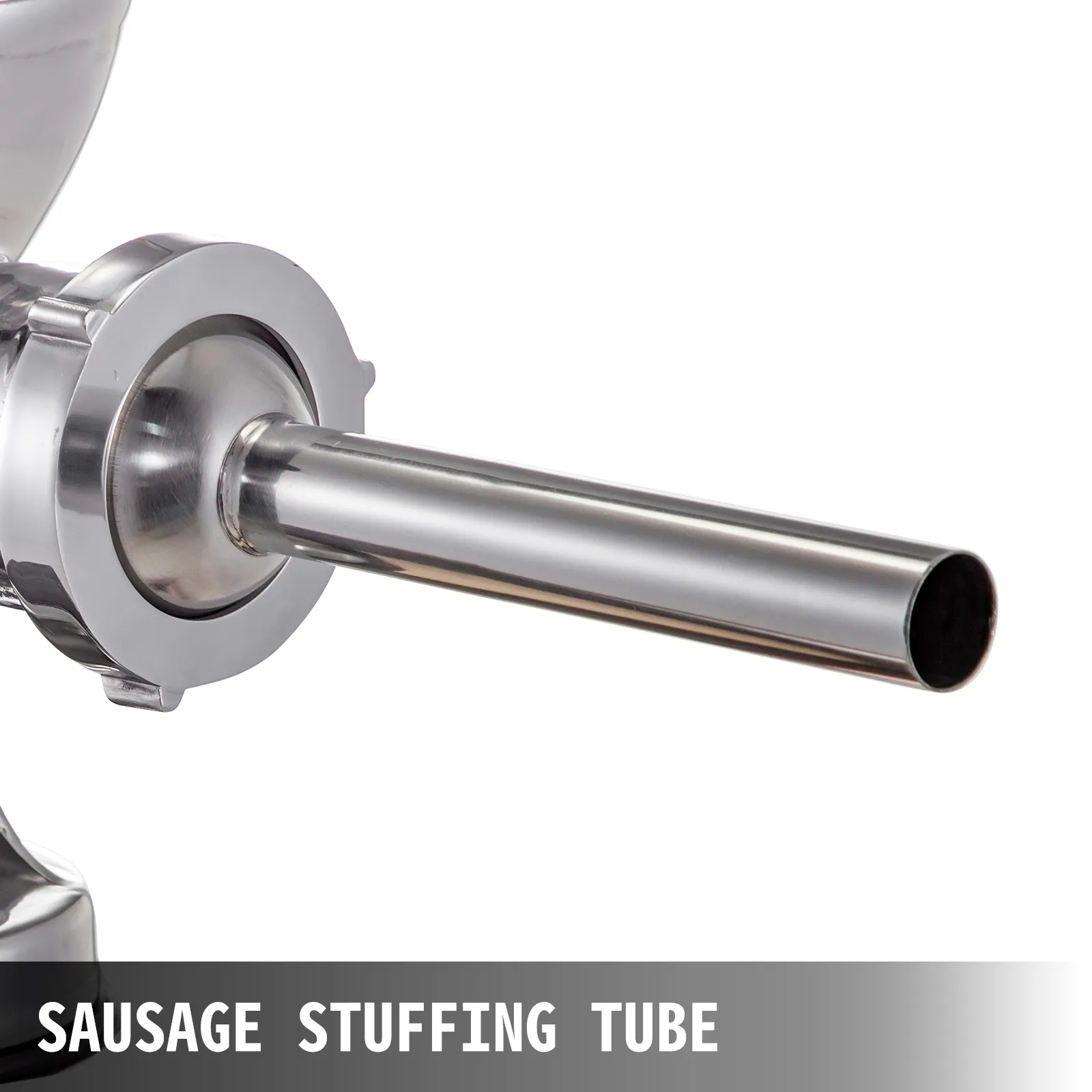 VEVOR meat grinder sausage stuffing tube, sleek stainless steel attachment.