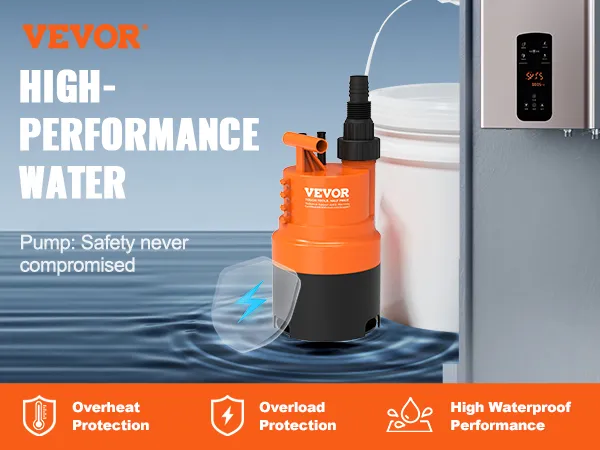 Kit de limpieza de calentador de agua sin tanque VEVOR con bomba de agua de alto rendimiento, protección contra sobrecarga y sobrecalentamiento.