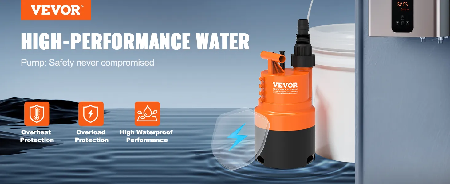 Kit de limpieza de calentador de agua sin tanque VEVOR con bomba de agua de alto rendimiento, protección contra sobrecarga y sobrecalentamiento.