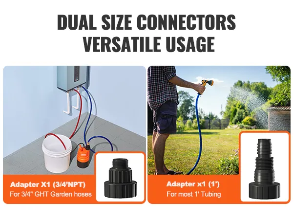 Balde de 5 galones con asa y llave para un uso fácil y seguro. Ideal para el kit de descarga de calentador de agua sin tanque VEVOR.