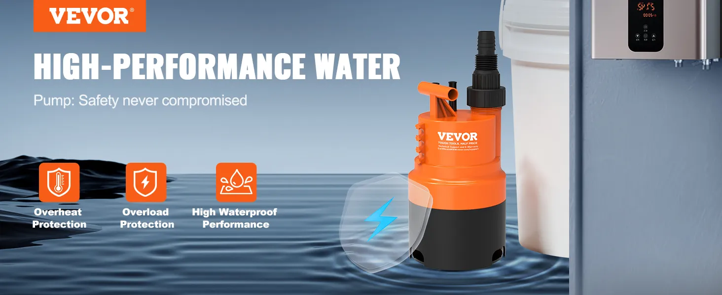 VEVOR Tankless Water Heater Flushing Kit, Includes Efficient Pump & 5 Gallon Pail & 2 Hoses & Descaling Powder, Wrench and Adapter for Quick Install Easy to Start, Water Heater Flush Kit