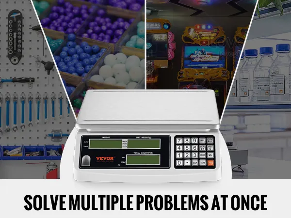 Báscula contadora industrial VEVOR para ferreterías, instituciones financieras, joyerías y uso diario.