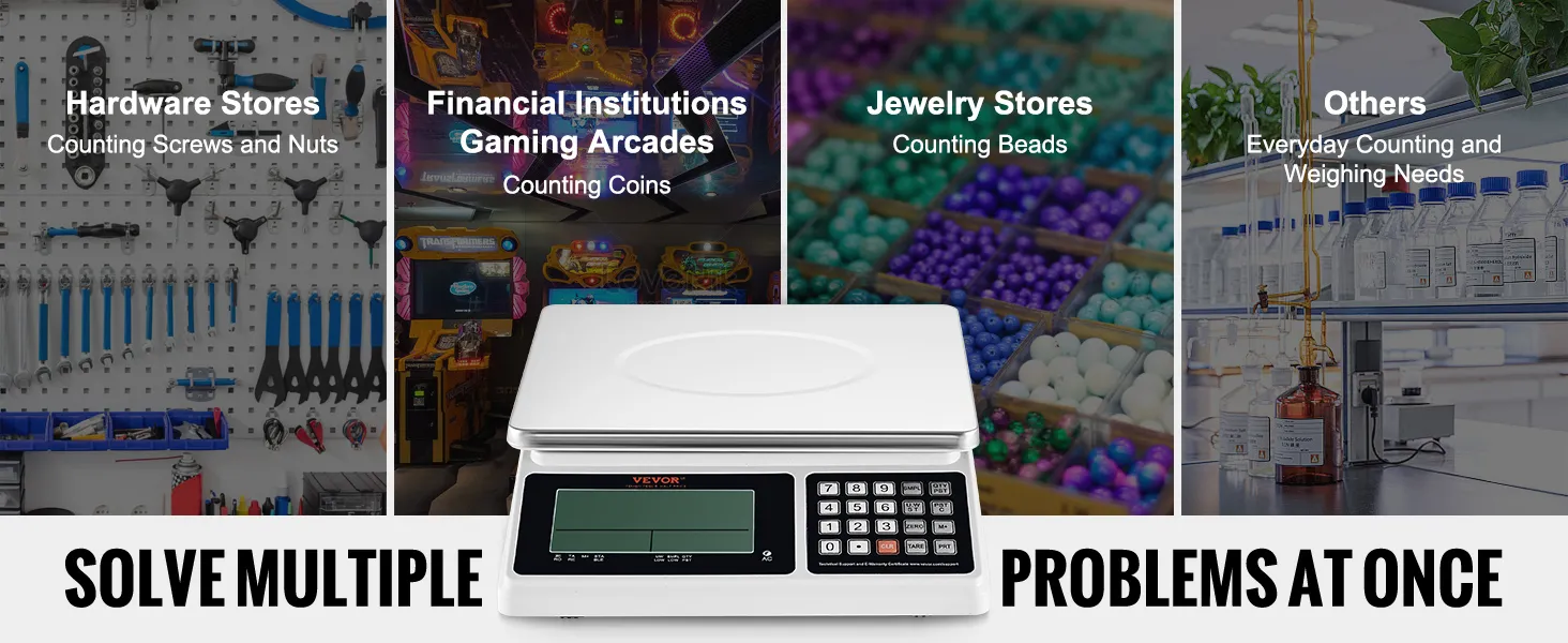 Báscula contadora industrial VEVOR para ferreterías, instituciones financieras, joyerías y otros.