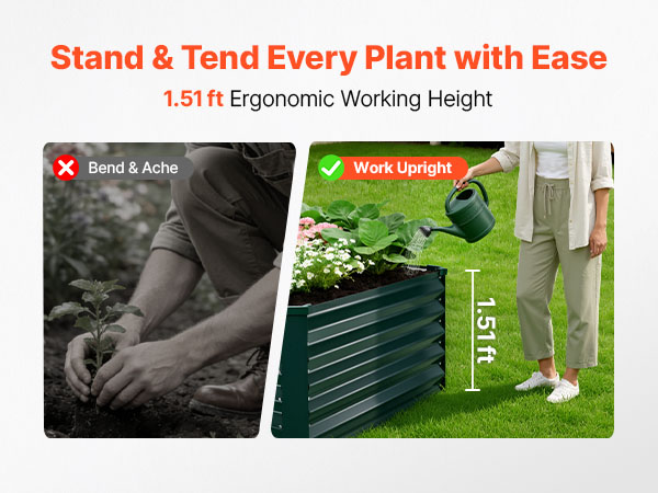 VEVOR Galvanized Metal Raised Garden Bed – 33.6CF, Alu-Zn