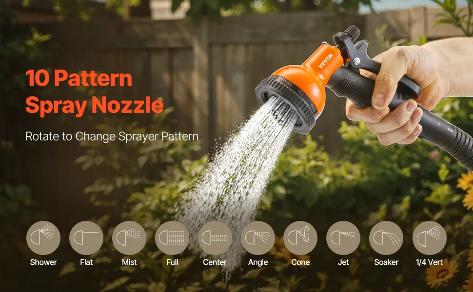50ft Metal Garden Hose Stainless Steel Water Hose Lightweight No Kink