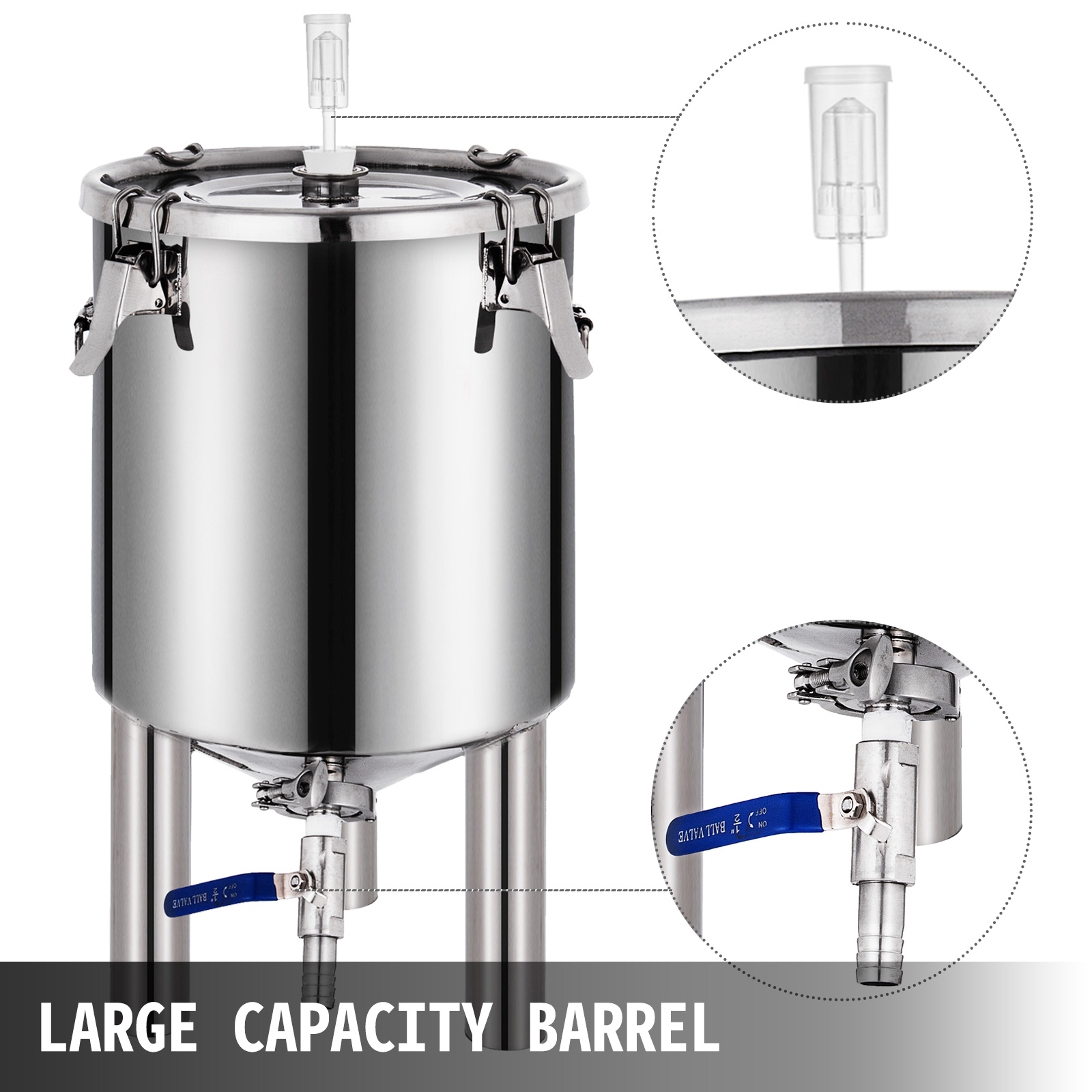 Kit Fermentation 3 Pièces – Clapets Anti-retour Eau – Pour Vin, Bière, Cidre Maison – Taille Standard - 3