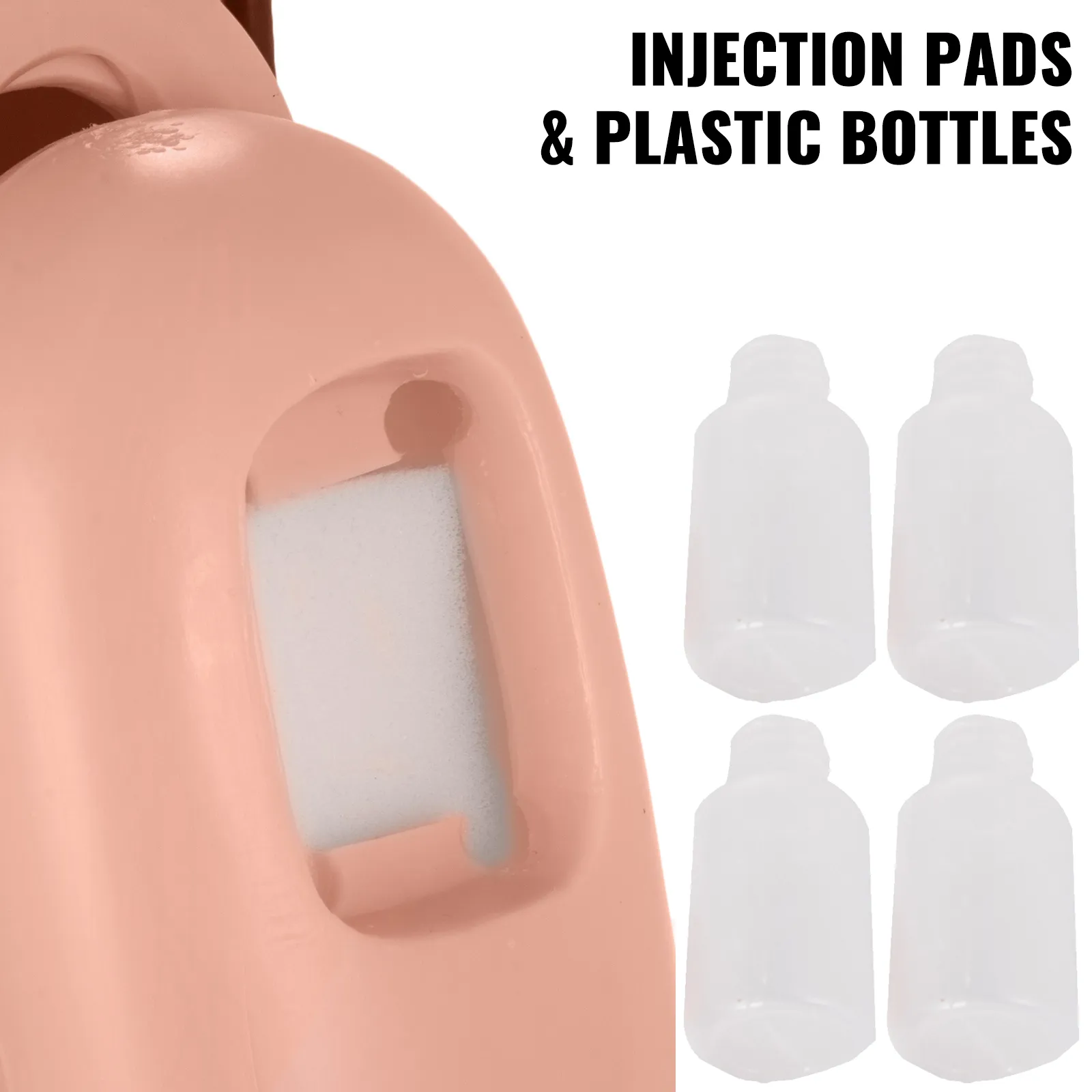 Maniquí de entrenamiento médico VEVOR con almohadillas de inyección y botellas de plástico