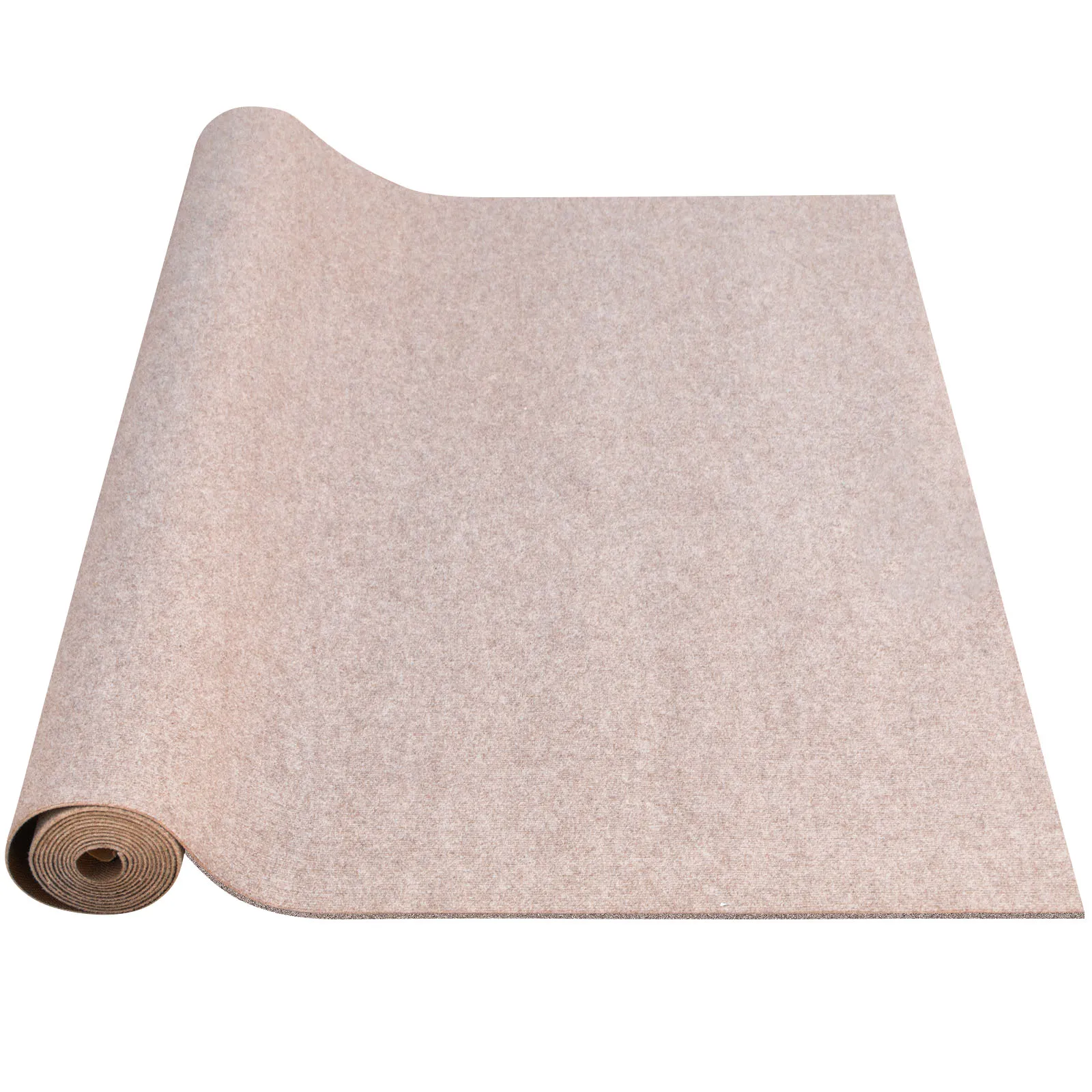 VEVOR boat carpet in beige, partially rolled out on a white background.