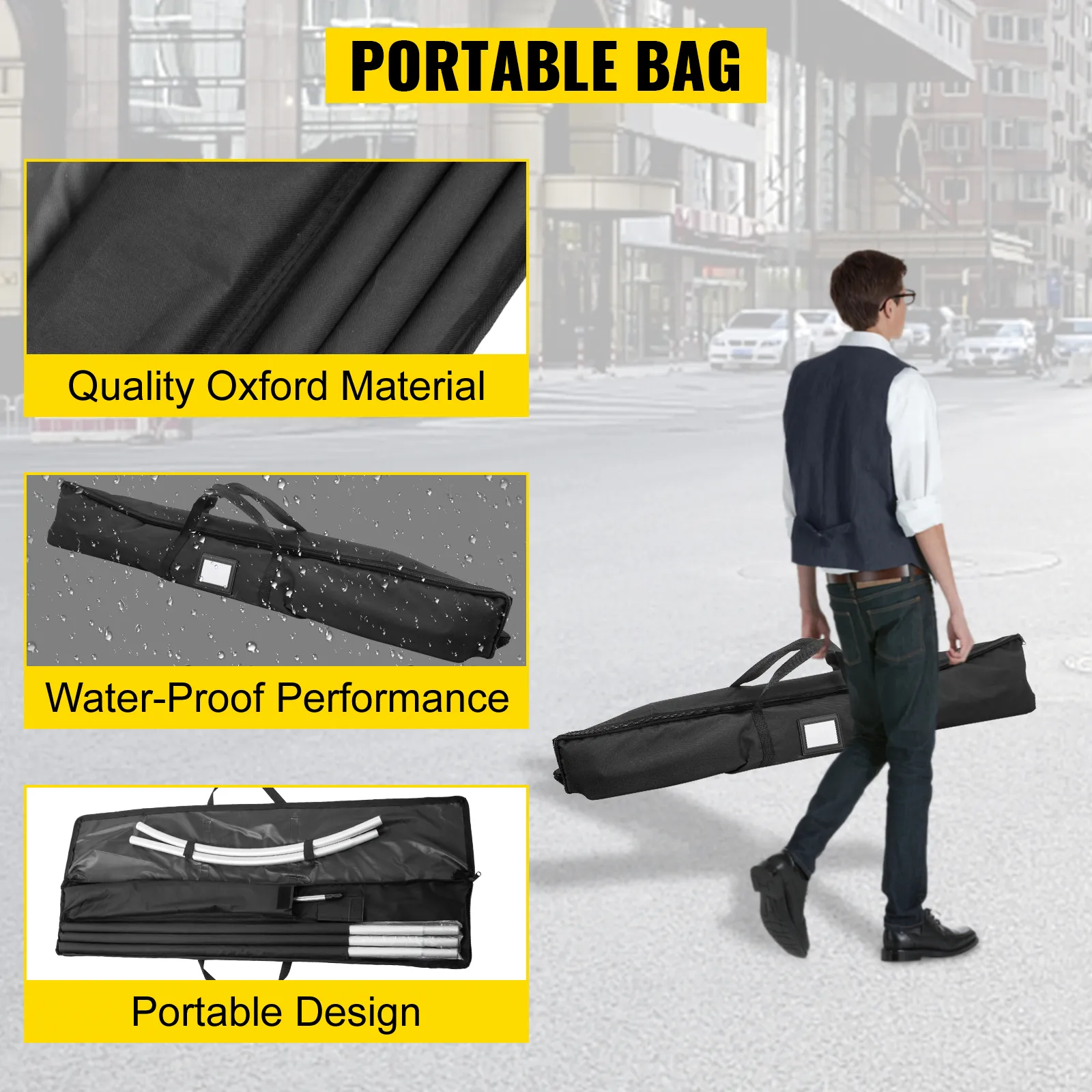VEVOR advertising flag pole portable bag with quality oxford material and waterproof design