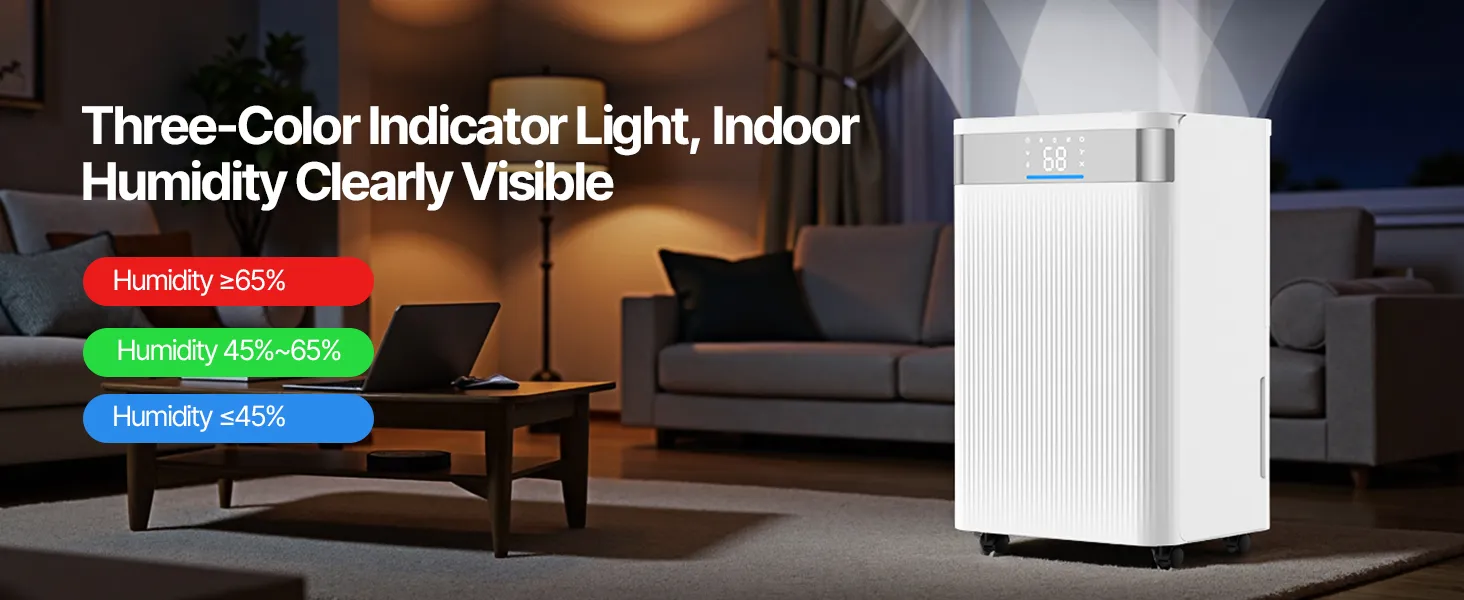35 Pints Dehumidifier for Home and Basement Smart Humidity Low Noise for Room