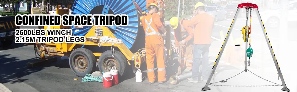 Kratos Rescue & Confined Space Tripod |Safety Anchorage | Lifting Gear Direct
