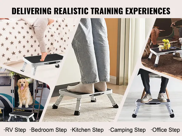 VEVOR step stool: rv step, bedroom step, kitchen step, camping step, and office step versatility.