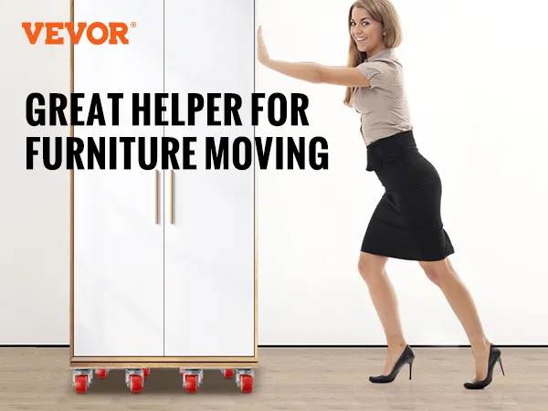 VEVOR furniture dolly, easy to move furniture, high load capacity of 250 lbs. suitable for all users.