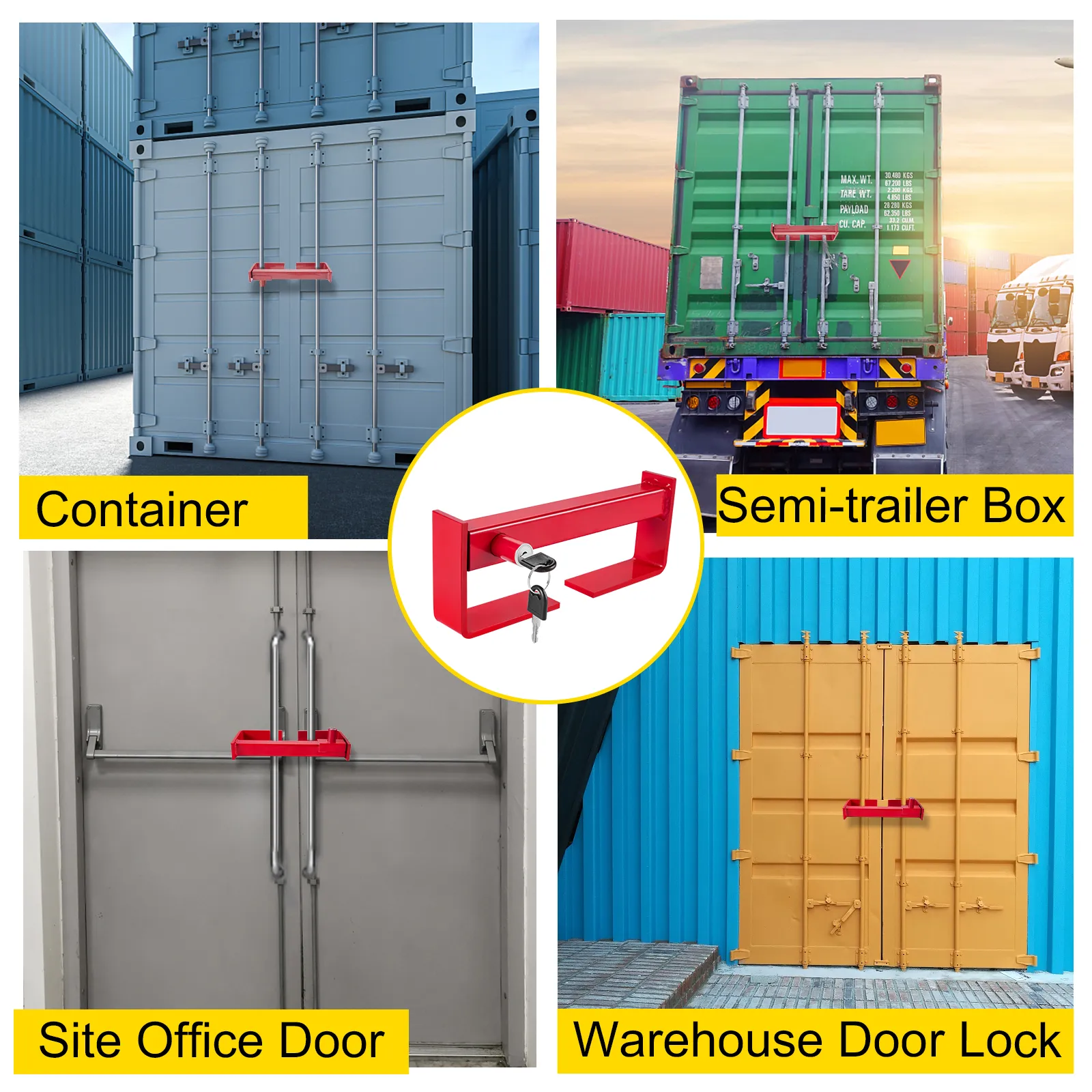 VEVOR cargo container lock on containers, semi-trailer box, site office door, warehouse door