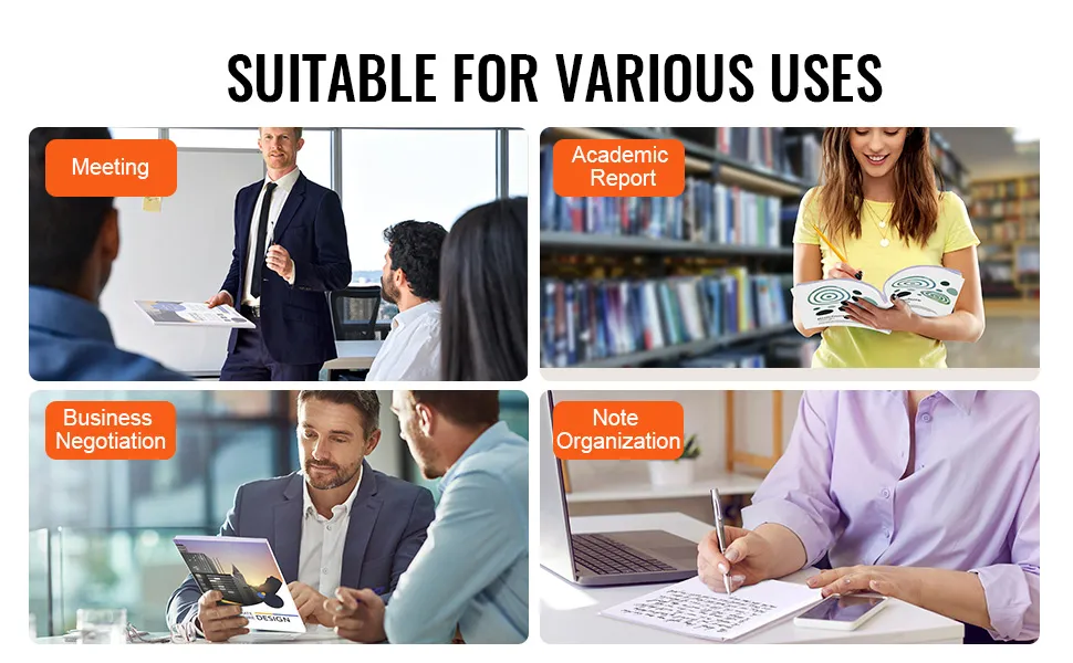 VEVOR thermal binding covers for meetings, academic reports, business negotiations, and note organization.