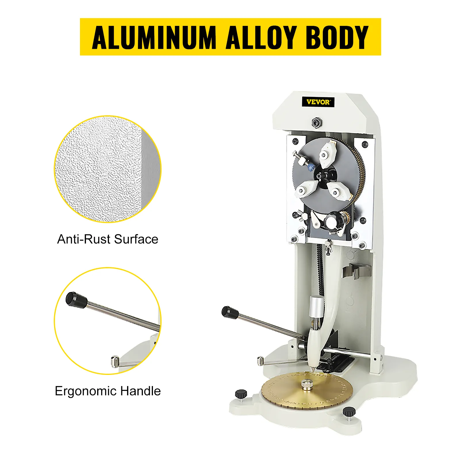VEVOR-Ringgravierer mit Gehäuse aus Aluminiumlegierung, rostfreier Oberfläche und ergonomischem Griff.