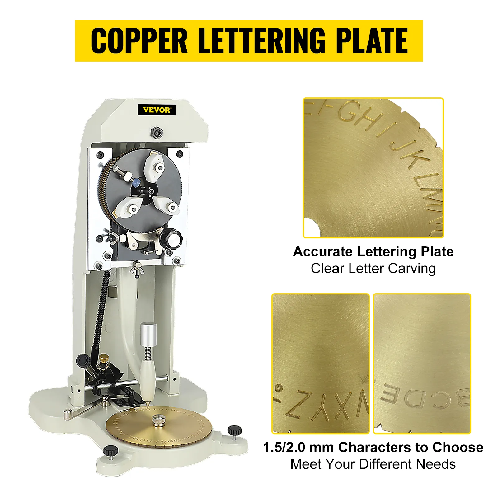 VEVOR-Ringgraveur mit Kupfer-Schriftplatte zum präzisen Schnitzen von Buchstaben.