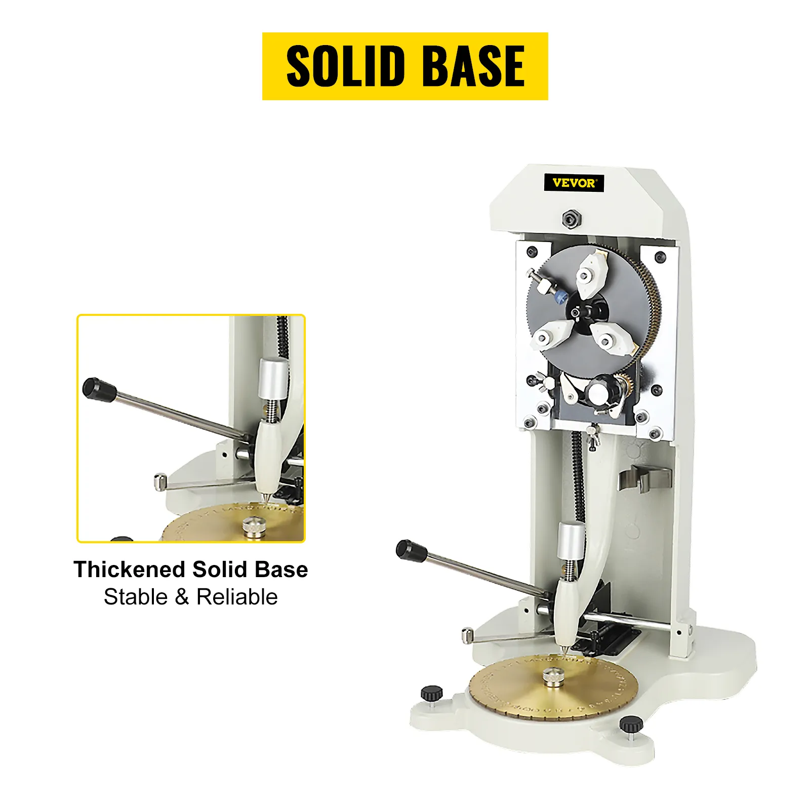 VEVOR-Ringgravierer mit verdickter, solider Basis für stabile und zuverlässige Leistung.