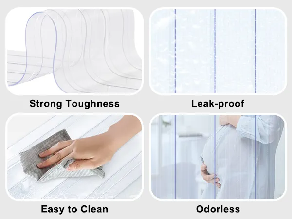 Zasłona paskowa VEVOR charakteryzuje się dużą wytrzymałością, szczelnością, łatwością czyszczenia i brakiem zapachu, co zapewnia bezpieczeństwo rodziny.