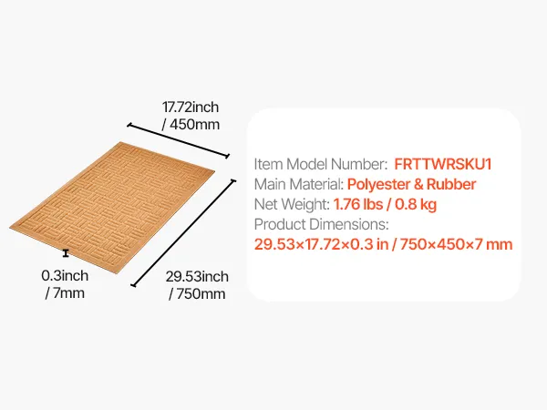 VEVOR Door Mat, 29.53 x 17.72 Inch, Front Door Mat Outside Entrance ...