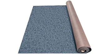unrolled roll of gray VEVOR marine carpet with textured surface.