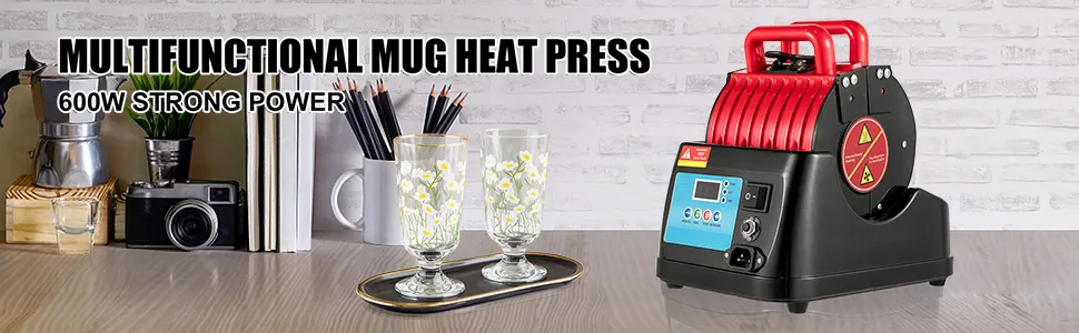 Multifunctionele VEVOR mokkenpers 4 in 1 met 600W vermogen op een opgeruimde werkplek.