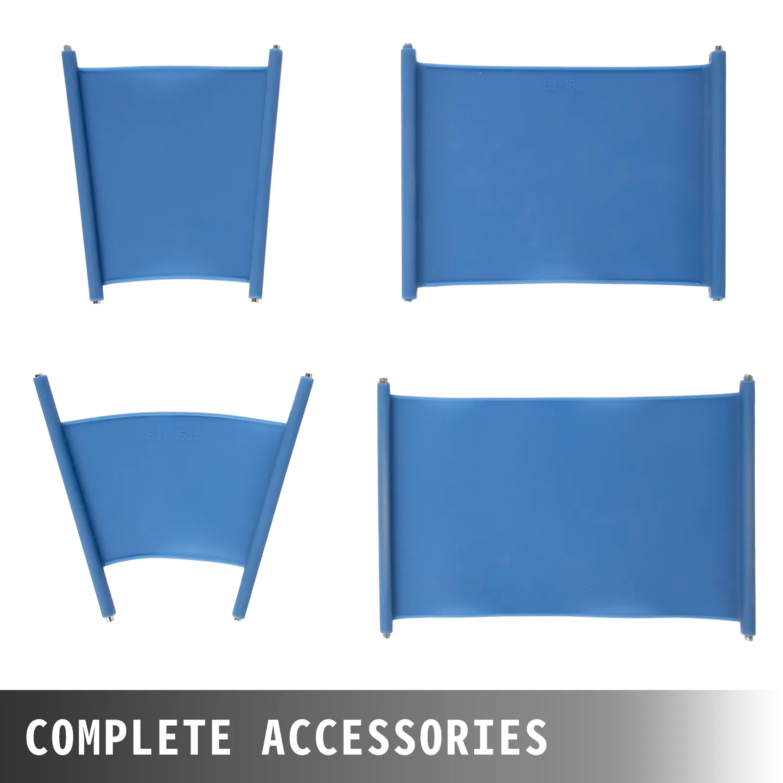 VEVOR mokkenpers 4 in 1 accessoireset met blauwe siliconen verwarmingselementen.