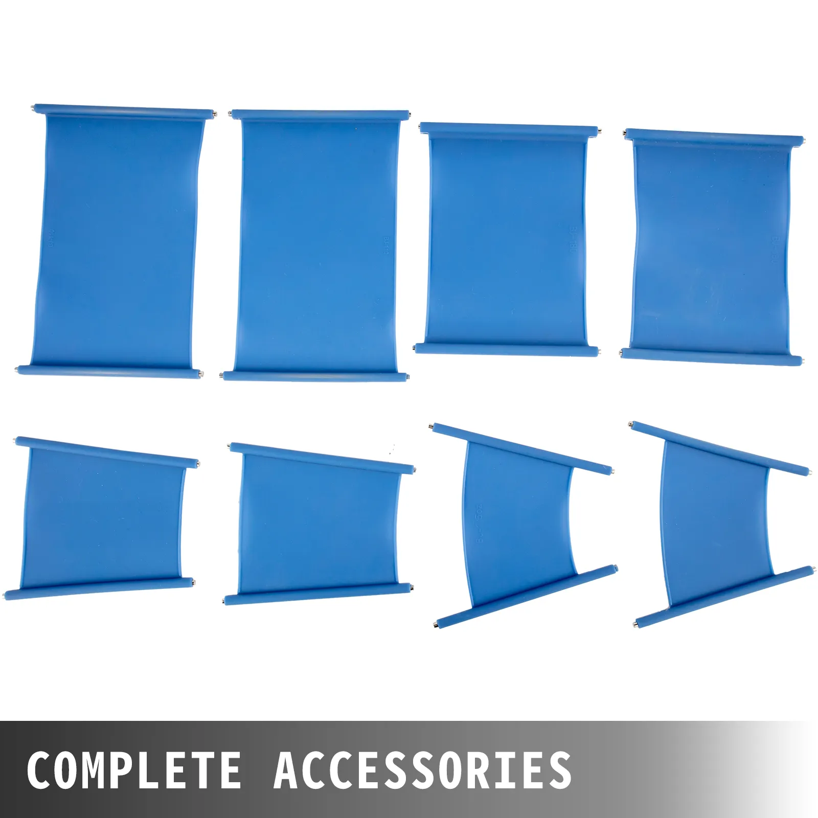 Juego de envoltorios para tazas azules con prensa térmica VEVOR y texto "accesorios completos".