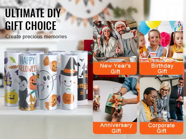 VEVOR-sublimatiebekers met Halloween-thema, met doe-het-zelfcadeautjes voor nieuwjaar, verjaardagen, jubilea en bedrijfsevenementen.