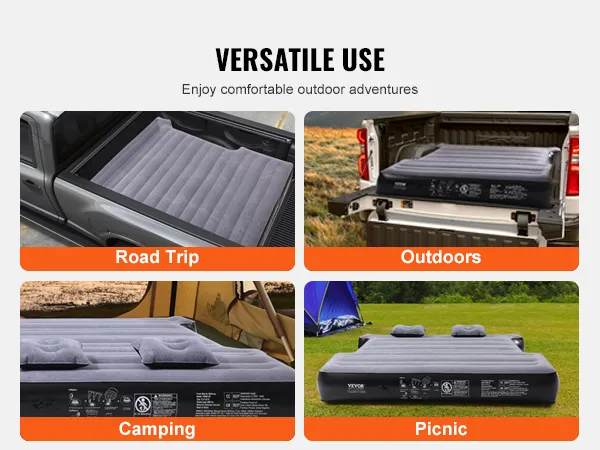 VEVOR-Luftmatratze für die Ladefläche Ihres Trucks, bereit für Roadtrips, Outdoor-Abenteuer, Camping und Picknicks.