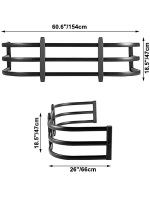 Extensor de caja de camioneta VEVOR, negro, dimensiones: 60,6" x 18,5" x 26".