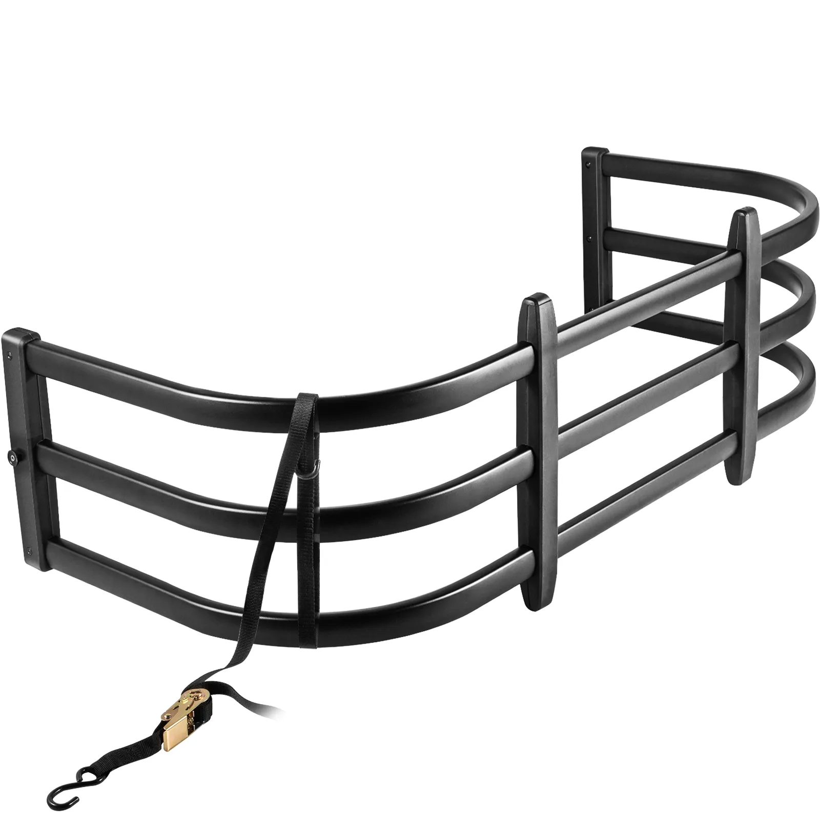 Extensor de caja de camión VEVOR, marco de metal negro con correa de seguridad y gancho.