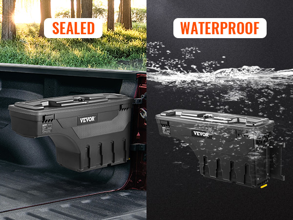 VEVOR Truck Bed Storage Box, Lockable with Password Padlock, 6.6