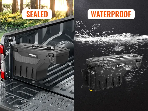 VEVOR truck bed storage box: sealed and waterproof storage solution for truck beds.