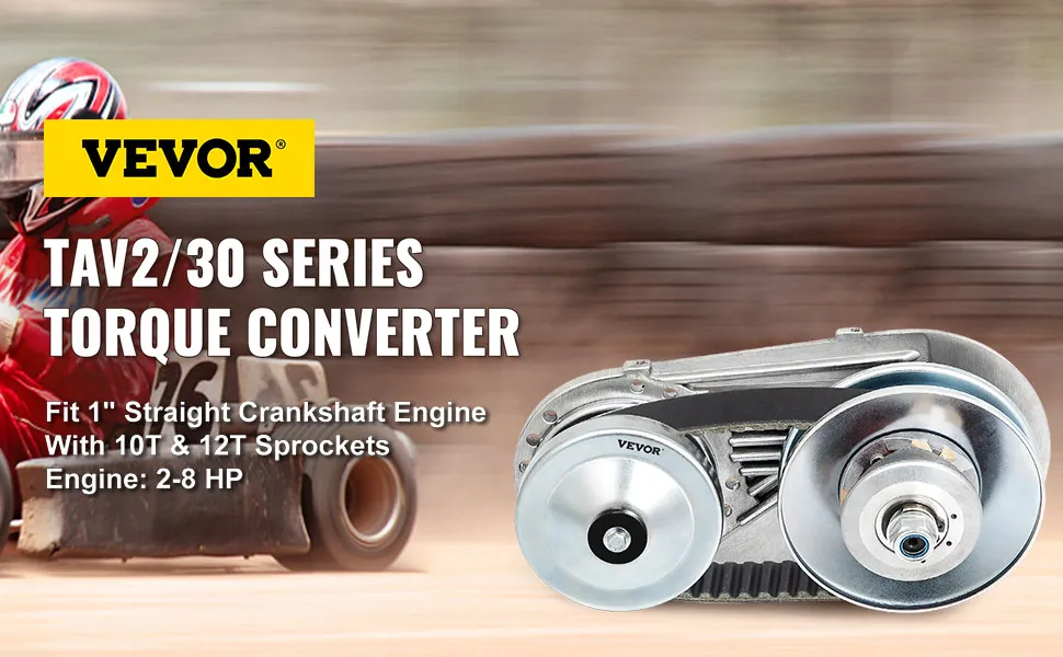 VEVOR go kart torque converter kit tav2/30 series with 10t & 12t sprockets.
