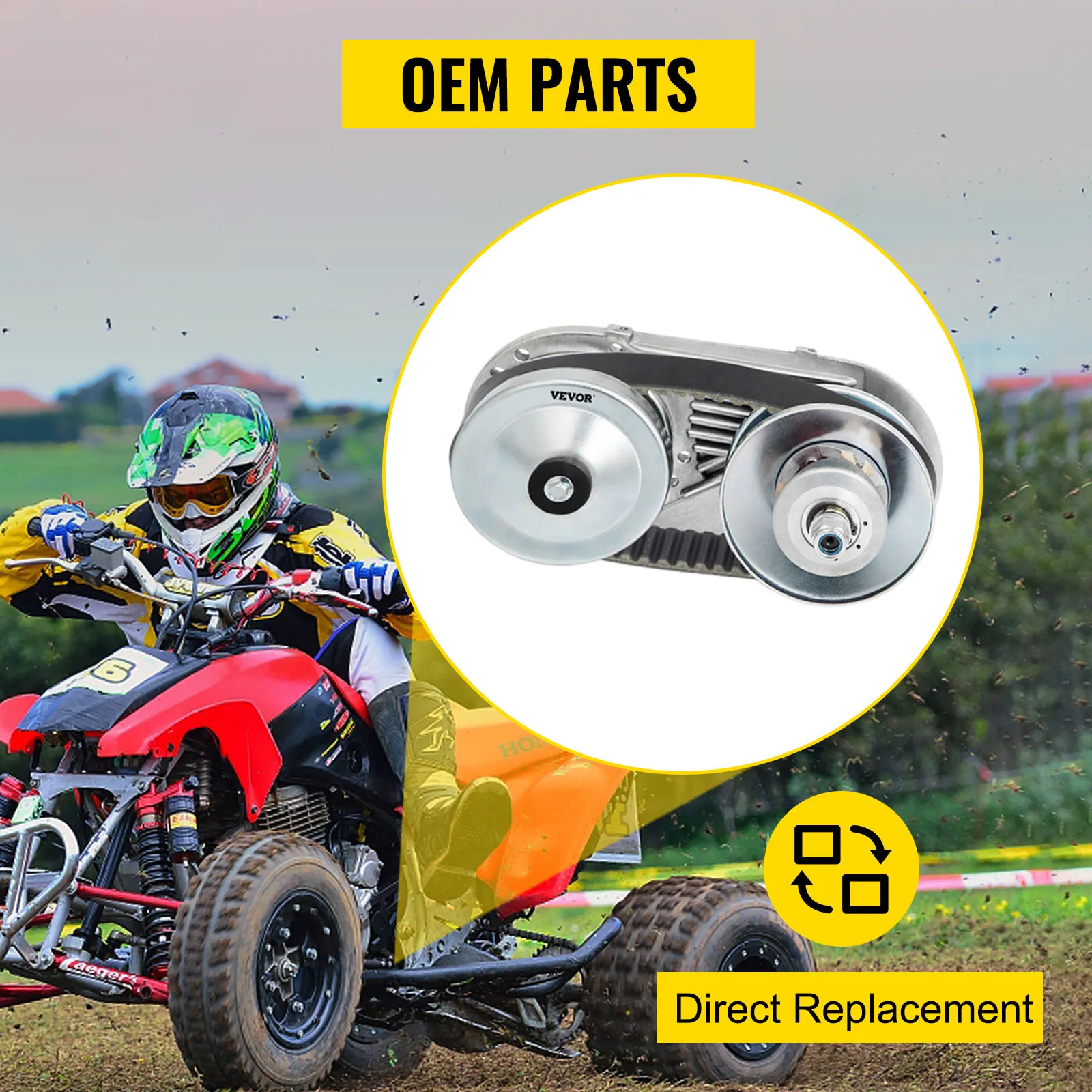 oem parts, VEVOR go kart torque converter kit, direct replacement, outdoor racing.